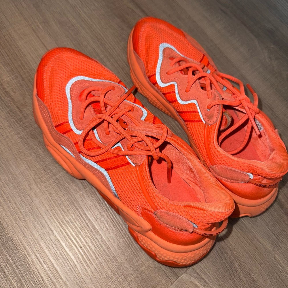 Vibrant Orange Adidas Sneakers